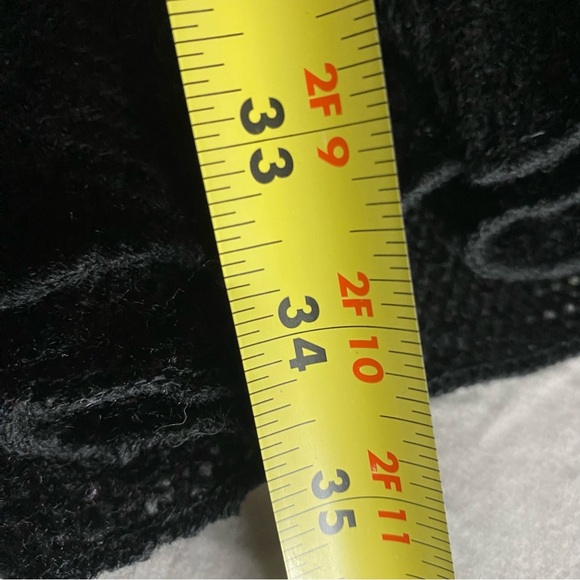 Liquid by Sioni Cardigan Black Long Wool Mohair Boho Sweater Sz XL Whimsigoth - Picture 8 of 9